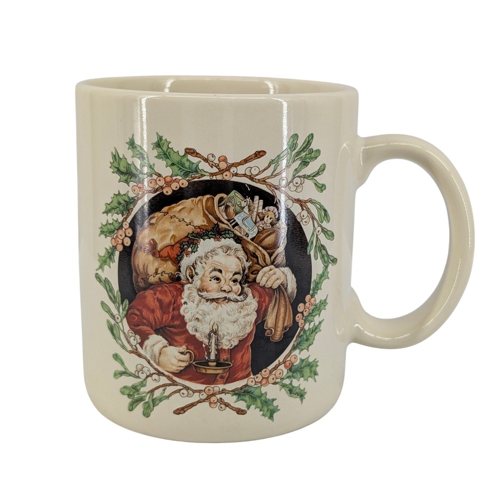 Vintage Hallmark Old Fashioned Santa Claus Merry Christmas Holiday‎ 12 Oz Japan